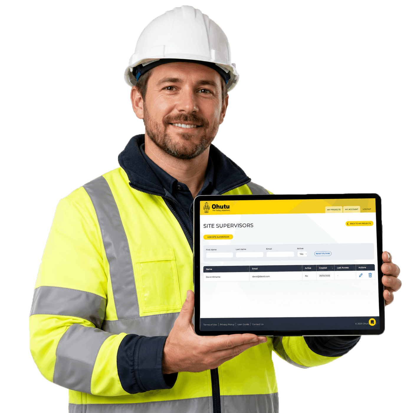 Person holding tablet